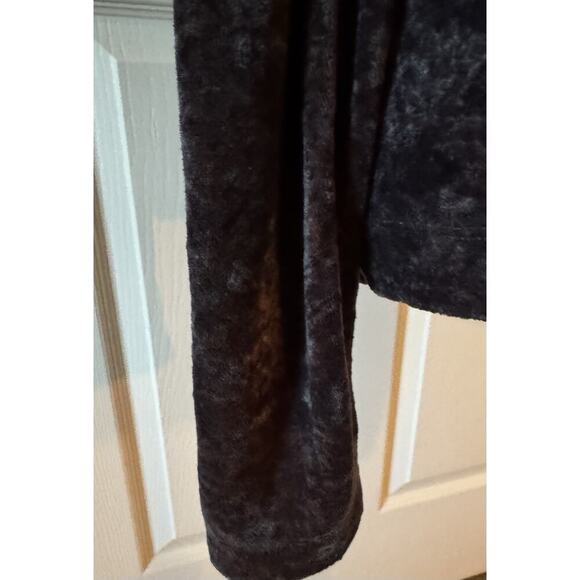 We the Free People Shirt Women Gray Oversized Velour Top Long-Sleeve Size S - Picture 3 of 9